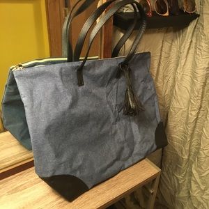 Large denim like tote!